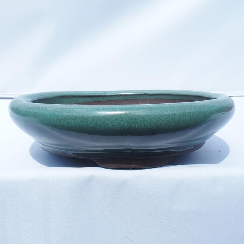 Bonsai bowl 28 x 28 x 7 cm color green