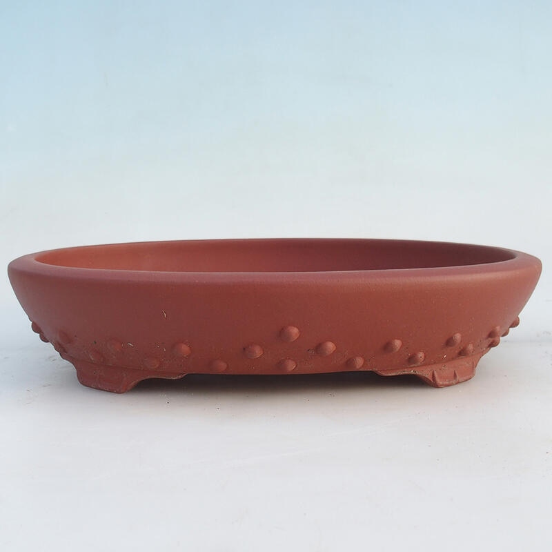 Bonsai bowl 30.5 x 24 x 6 cm, brick color