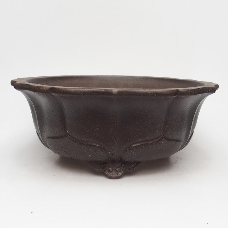 Bonsai bowl 30 x 30 x 12 cm, color brown ocher