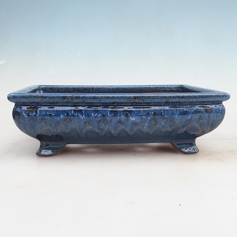 Bonsai bowl 31 x 21 x 9.5 cm, color blue