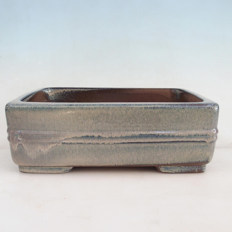 Bonsai bowl 32 x 22.5 x 11.5 cm, color blue-green