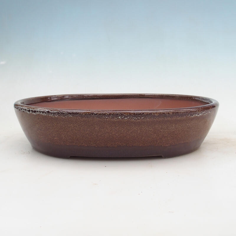 Bonsai bowl 34 x 27 x 7.5 cm, color brown