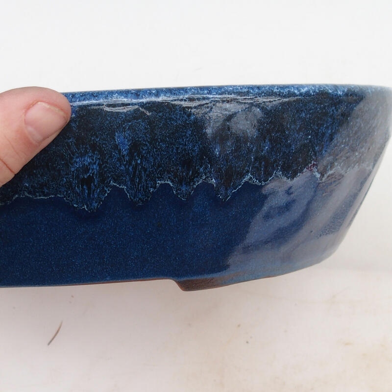 Bonsai bowl 34 x 27 x 7.5 cm, color blue