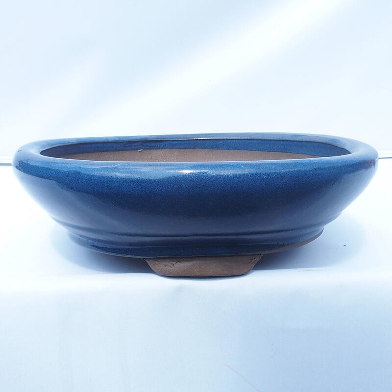 Bonsai bowl 35 x 35 x 10 cm color blue