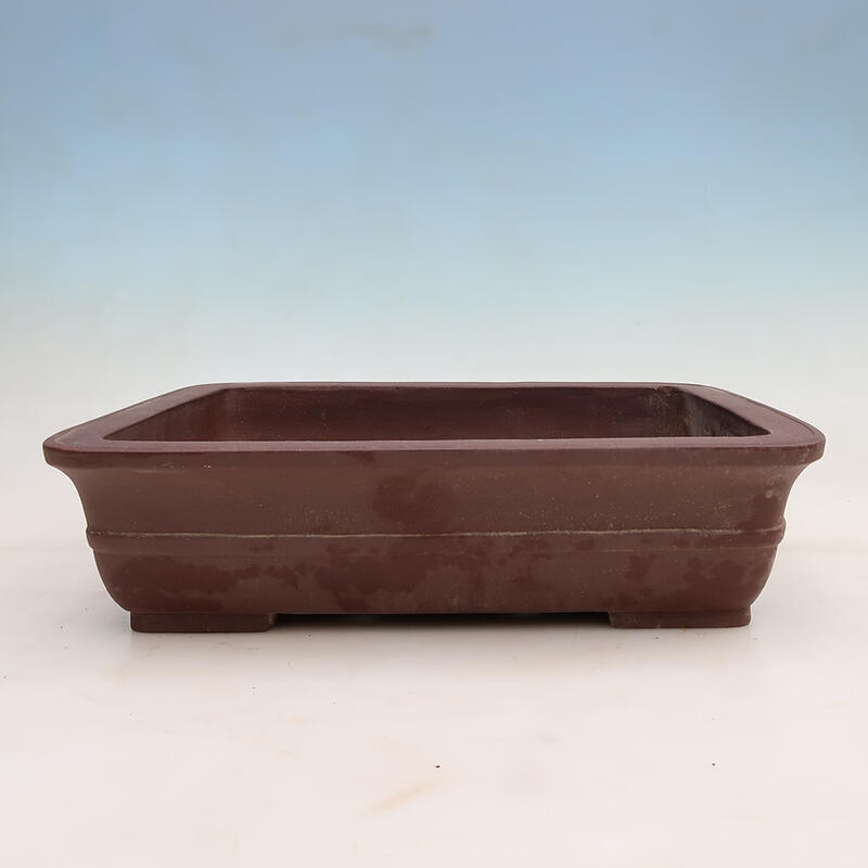 Bonsai bowl 36.5 x 30 x 9.5 cm, color brown