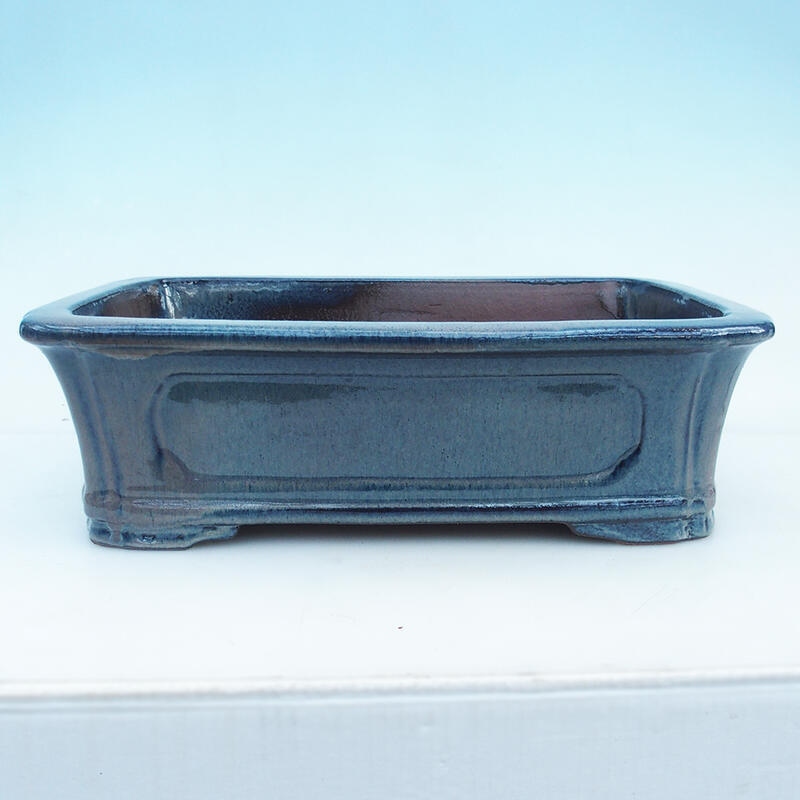 Bonsai bowl 41 x 28 x 12.5 cm, color blue-beige - pallet transport only