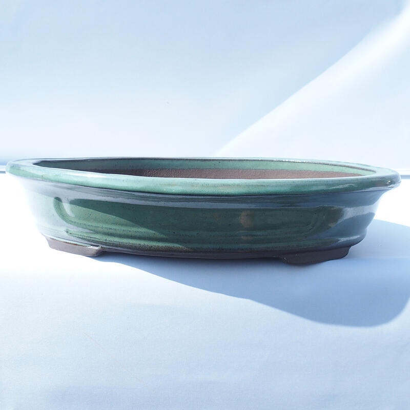 Bonsai bowl 41 x 33 x 9 cm color green