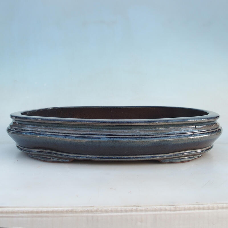 Bonsai bowl 51 x 36.5 x 10 cm, color blue-beige - pallet transport only