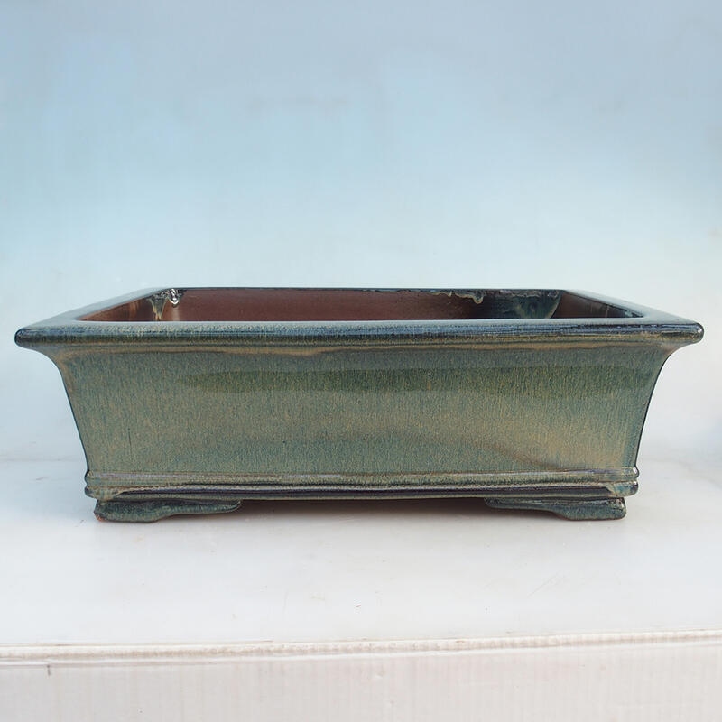 Bonsai bowl 51 x 37.5 x 18 cm, color green-blue - pallet transport only