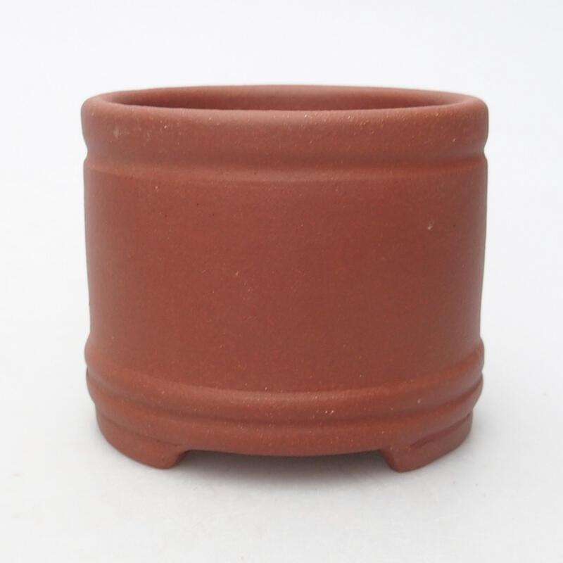 Bonsai bowl 7.5 x 7.5 x 6.5 cm, brick color