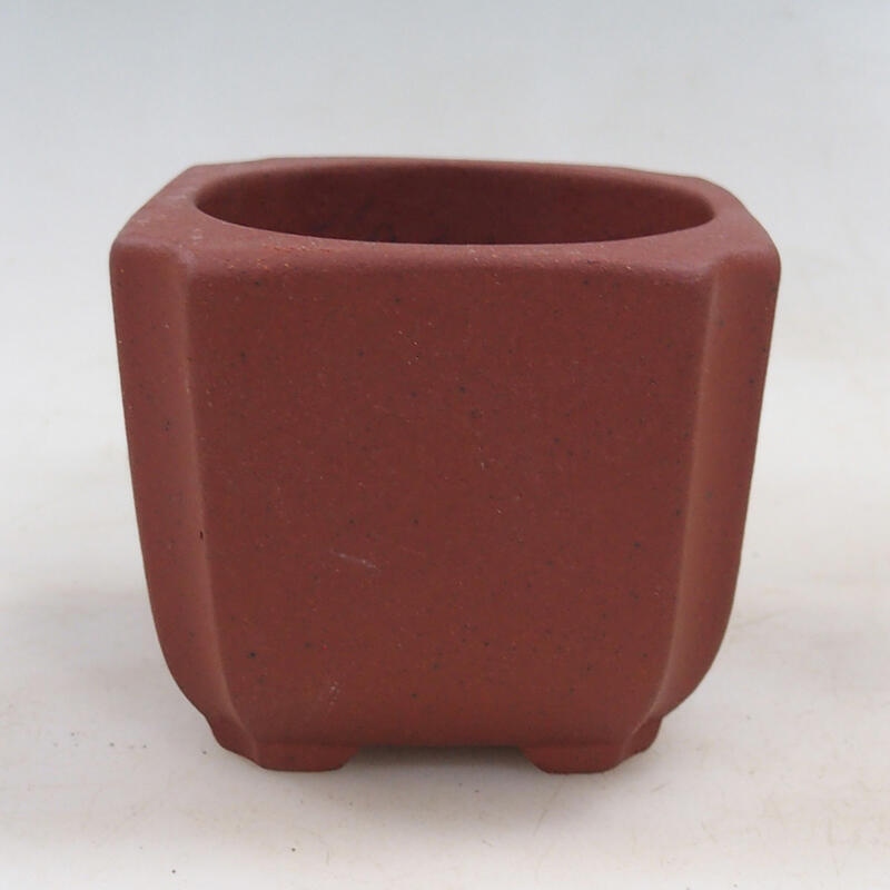 Bonsai bowl 7 x 7 x 6 cm, brick color