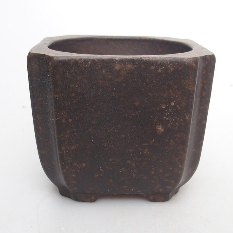 Bonsai bowl 7 x 7 x 6 cm, color brown ocher