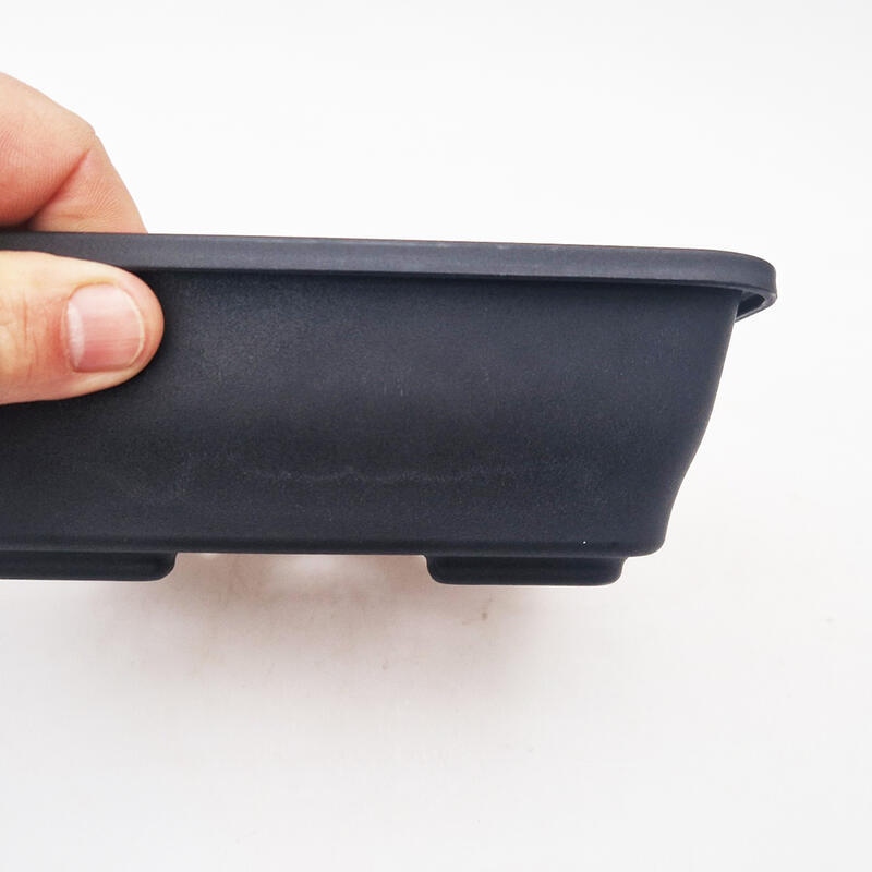 Bonsai bowl plastic MP-12 black - 18 x 15 x 6 cm