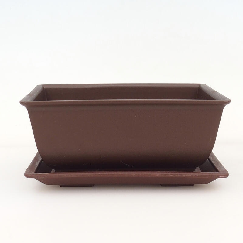 Bonsai bowl + saucer plastic MP-1 - 15 x 11 x 6.5 cm