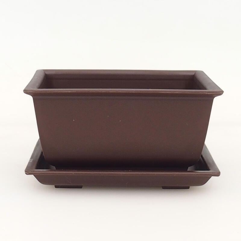 Bonsai bowl + saucer plastic MP-3 - 11 x 8 x 5.5 cm