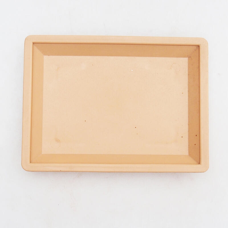 Bonsai saucer plastic PP-1 beige 15 x 11 x 1.8 cm