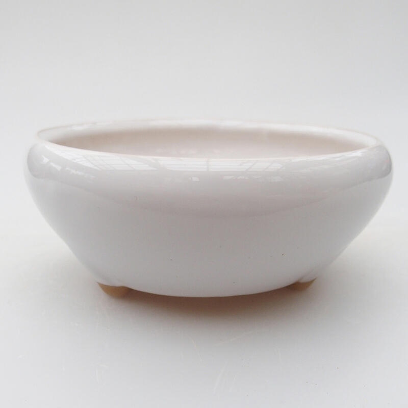 Ceramic bonsai bowl 10.5 x 10.5 x 4.5 cm, color white