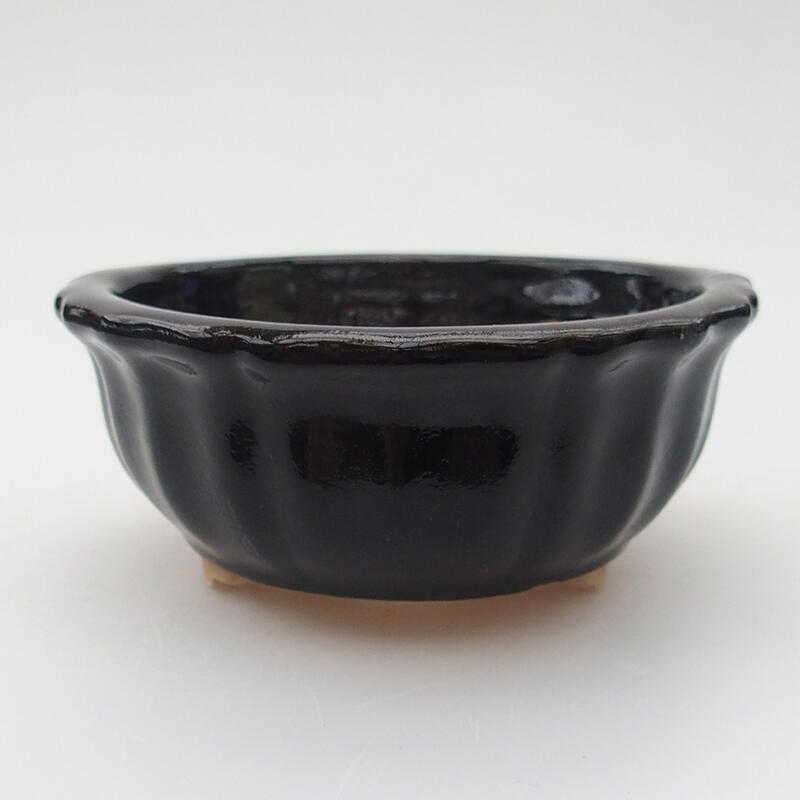 Ceramic bonsai bowl 10.5 x 10.5 x 4.5 cm, color black