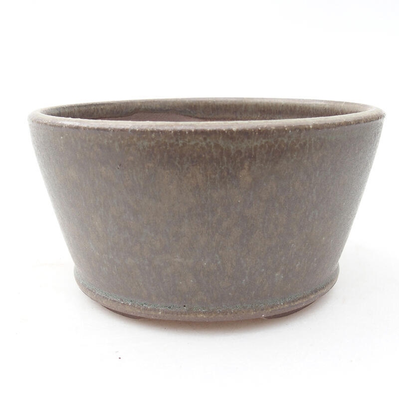 Ceramic bonsai bowl 10.5 x 10.5 x 5.5 cm, color brown