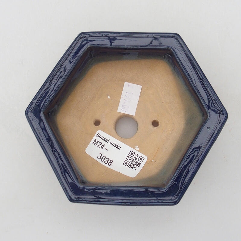 Ceramic bonsai bowl 10.5 x 10 x 4 cm, color blue