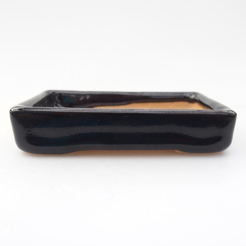 Ceramic bonsai bowl 10,5 x 7 x 2 cm, colour black