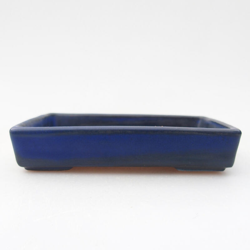 Ceramic bonsai bowl 10,5 x 7 x 2 cm, colour blue