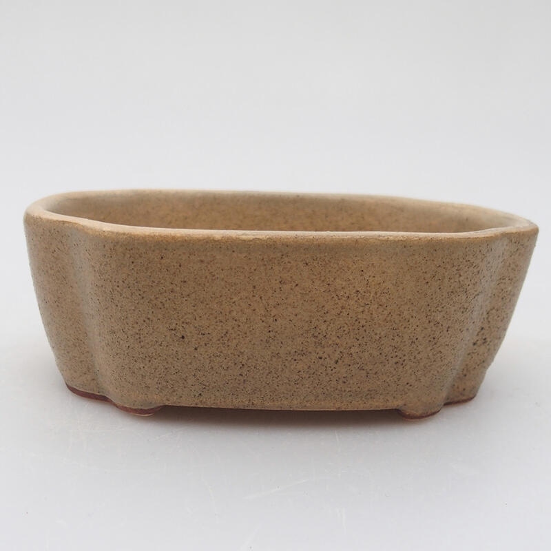 Ceramic bonsai bowl 10.5 x 8 x 3.5 cm, color beige