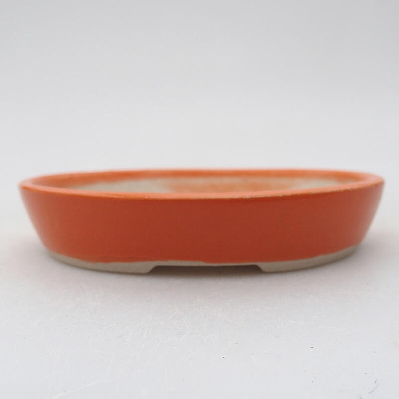 Ceramic bonsai bowl 10.5 x 9 x 2 cm, color orange