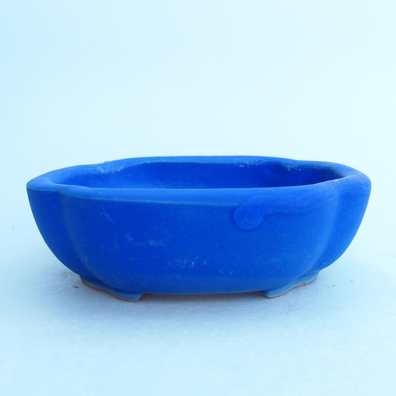 Ceramic bonsai bowl 10.5 x 9 x 3.5 cm, color blue