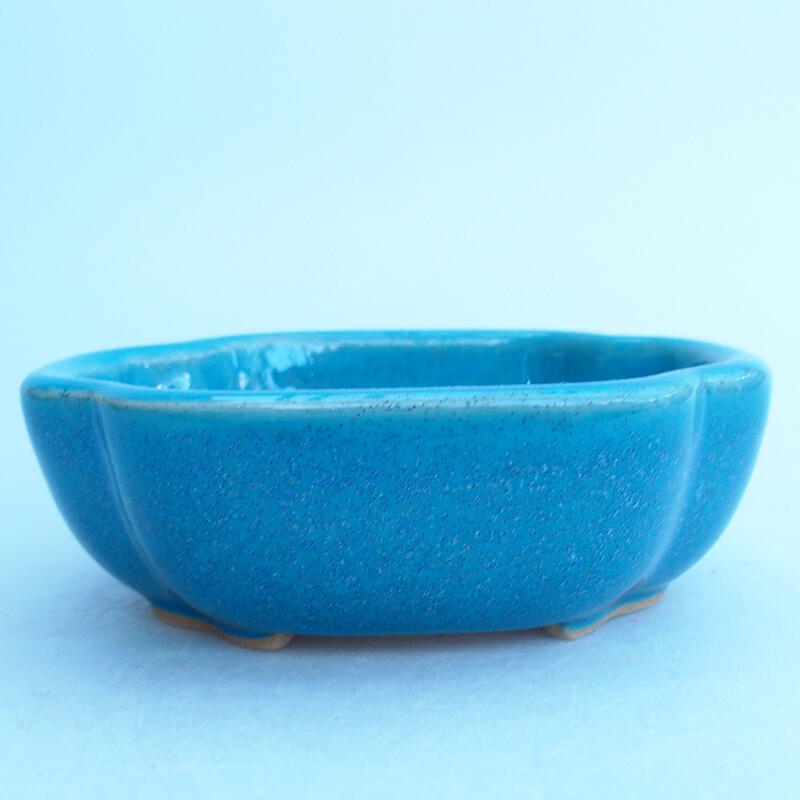 Ceramic bonsai bowl 10.5 x 9 x 3.5 cm, color blue