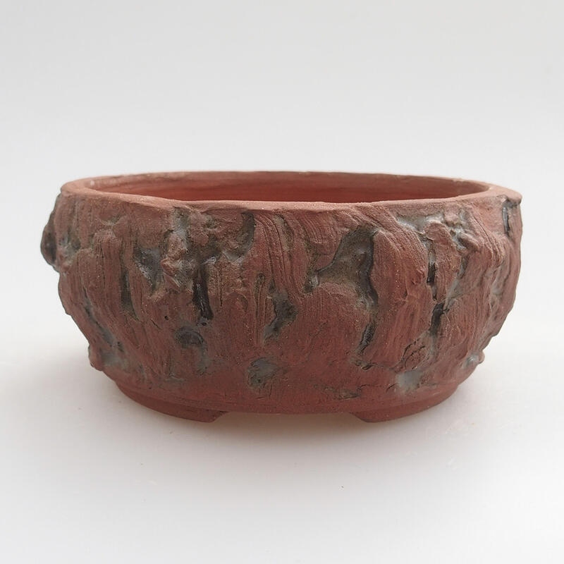 Ceramic bonsai bowl 10 x 10 x 4.5 cm, color brown