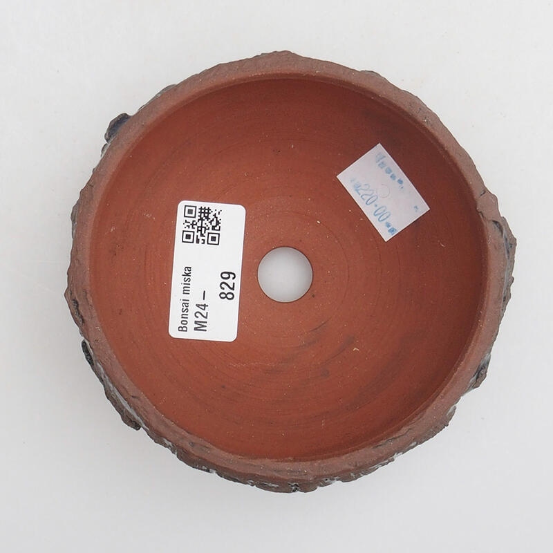 Ceramic bonsai bowl 10 x 10 x 4.5 cm, color brown