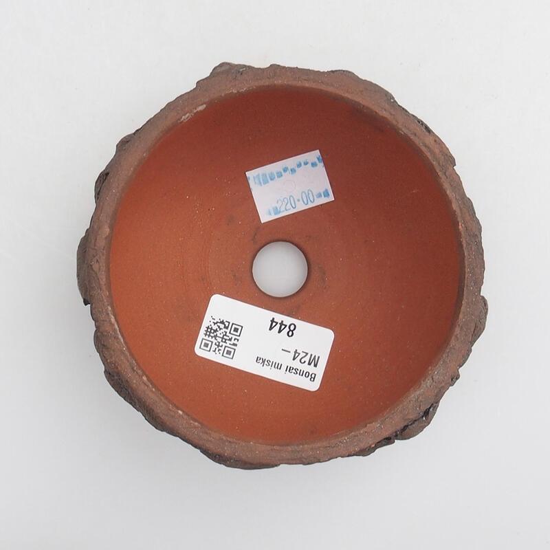 Ceramic bonsai bowl 10 x 10 x 4.5 cm, color brown