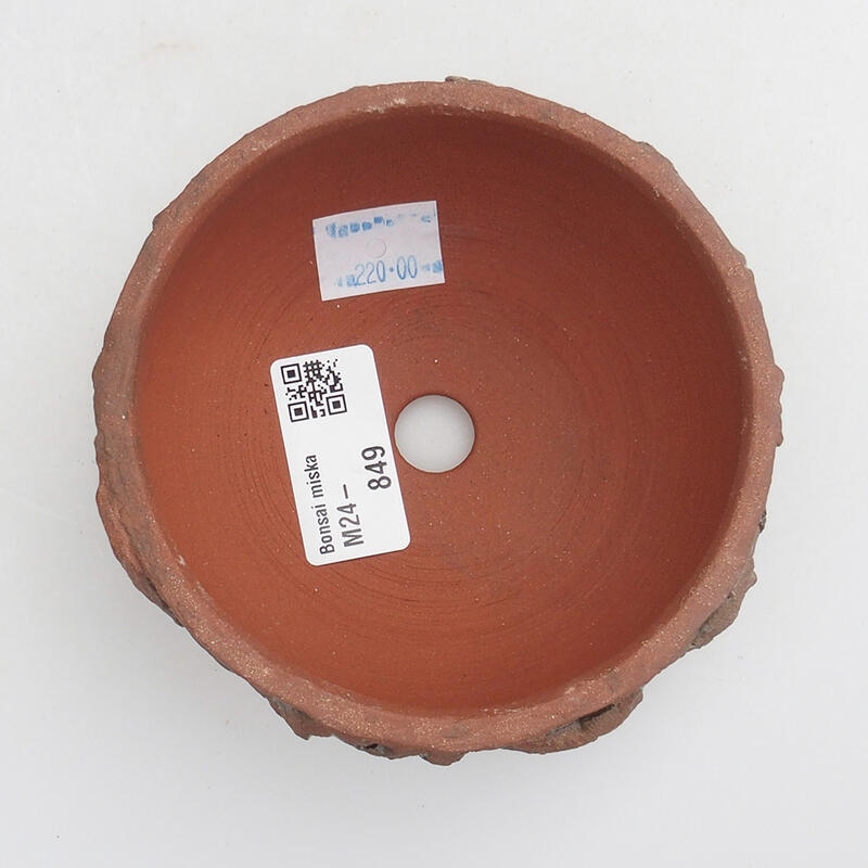 Ceramic bonsai bowl 10 x 10 x 4.5 cm, color brown