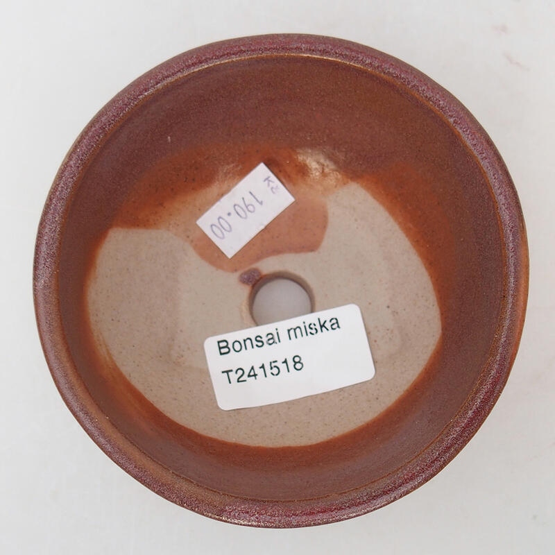 Ceramic bonsai bowl 10 x 10 x 5 cm, color brown