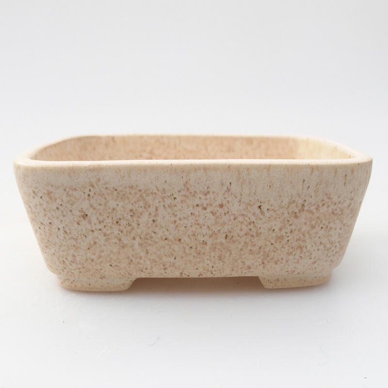 Ceramic bonsai bowl 10 x 5,5 x 3,5 cm, colour beige