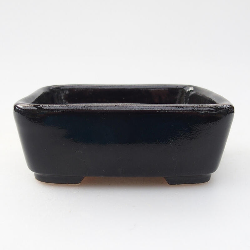 Ceramic bonsai bowl 10 x 5,5 x 3,5 cm, colour black