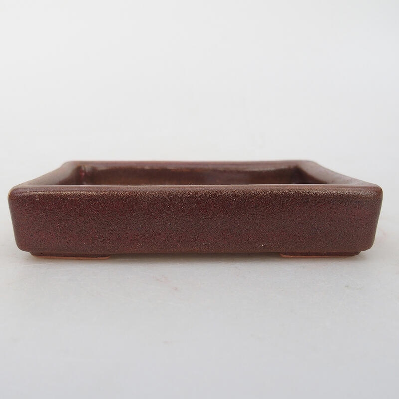 Ceramic bonsai bowl 10 x 7 x 2 cm, color brown