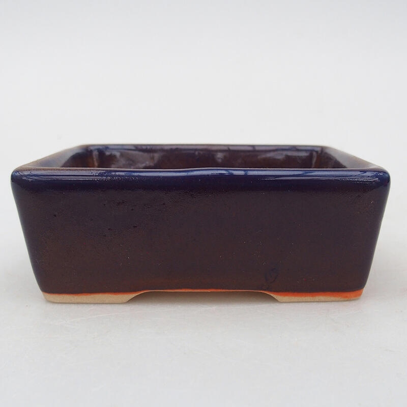 Ceramic bonsai bowl 10 x 7 x 3.5 cm, color purple