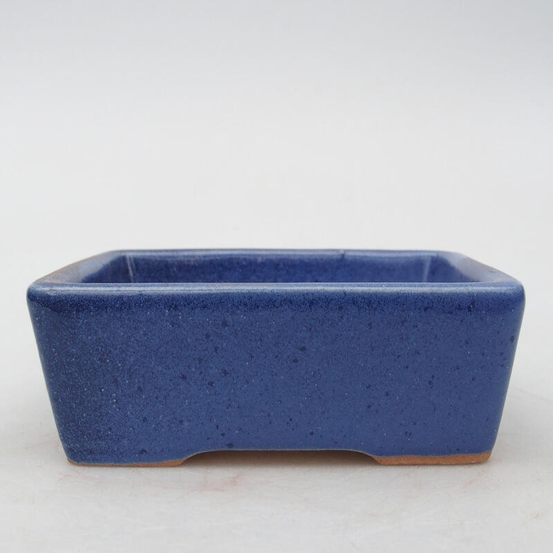 Ceramic bonsai bowl 10 x 7 x 3.5 cm, color blue