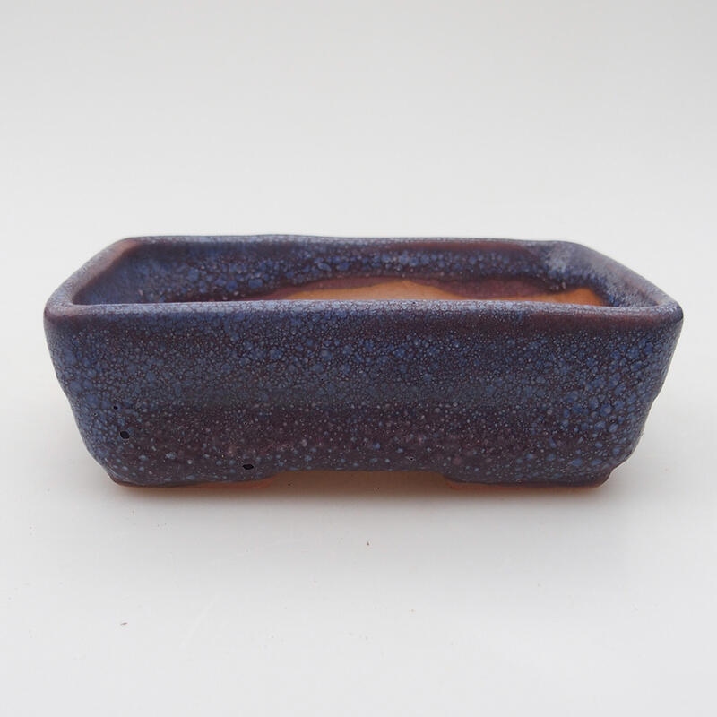 Ceramic bonsai bowl 10 x 7 x 3 cm, color purple