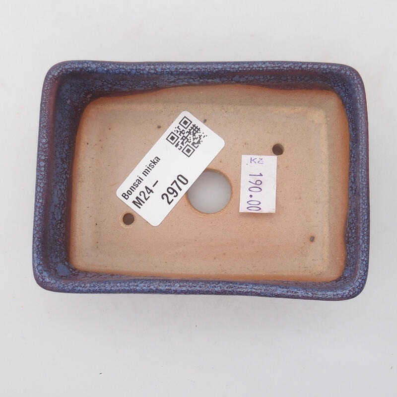 Ceramic bonsai bowl 10 x 7 x 3 cm, color purple