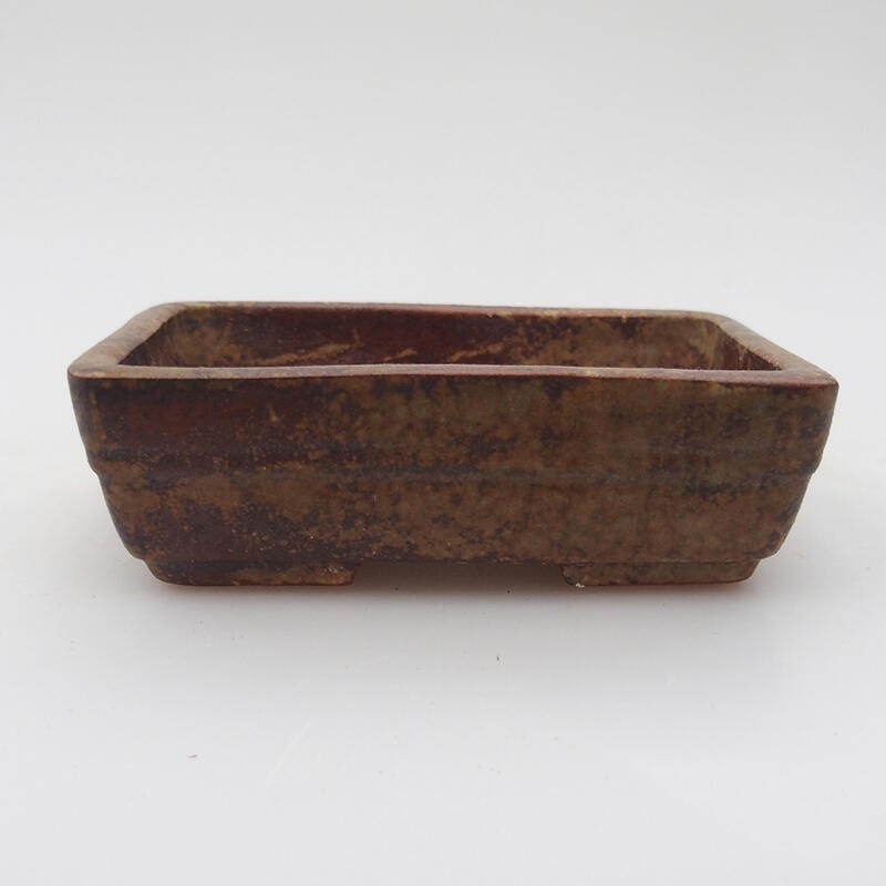 Ceramic bonsai bowl 10 x 7 x 3 cm, color brown