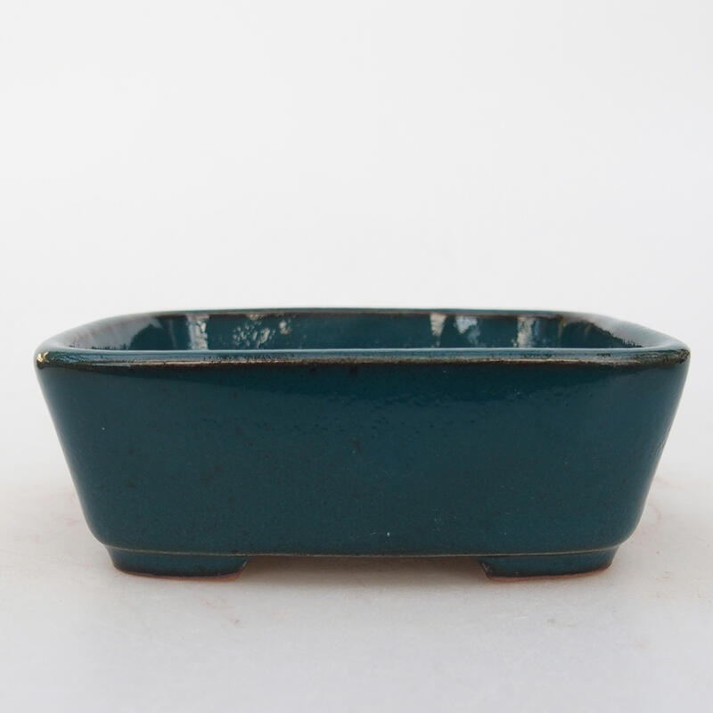 Ceramic bonsai bowl 10 x 8.5 x 3.5 cm, color green