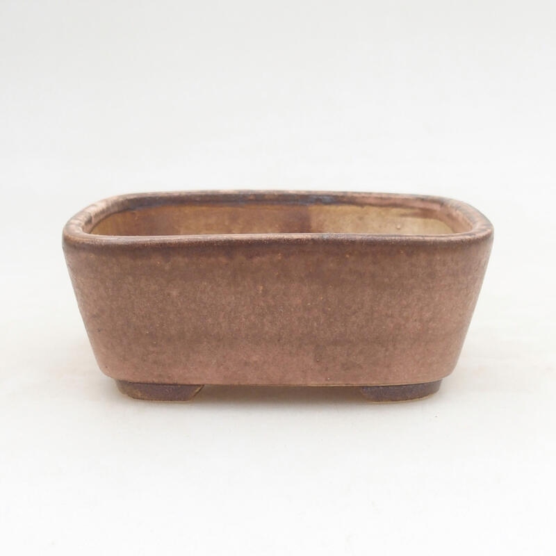 Ceramic bonsai bowl 10 x 8.5 x 4 cm, color brown