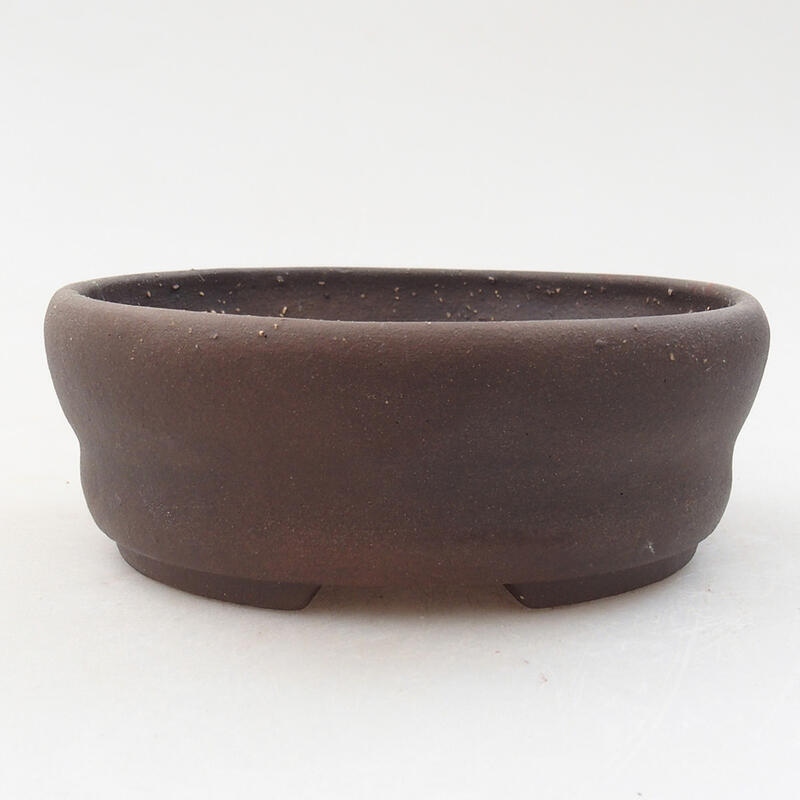 Ceramic bonsai bowl 10 x 8.5 x 4 cm, color brown