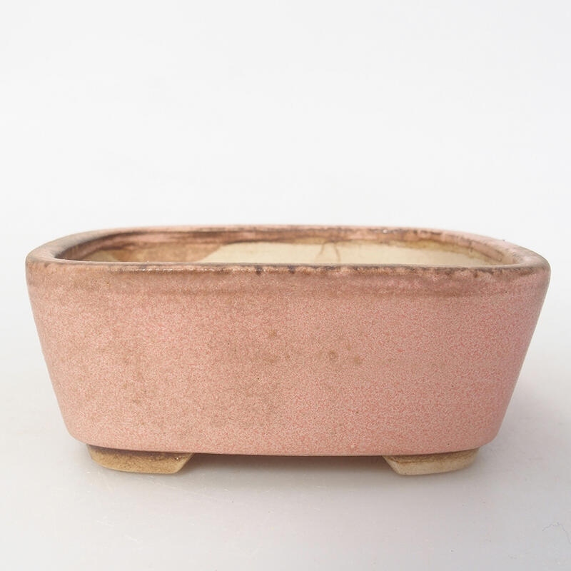 Ceramic bonsai bowl 10 x 8.5 x 4 cm, color pink