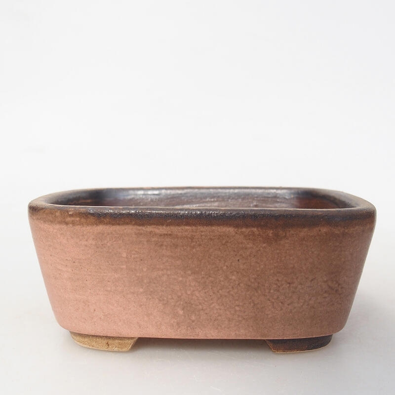 Ceramic bonsai bowl 10 x 8.5 x 4 cm, color pink