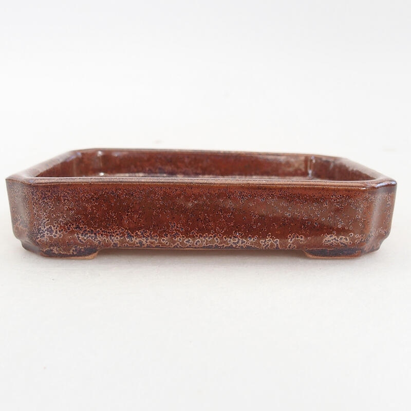 Ceramic bonsai bowl 10 x 8 x 2 cm, color brown