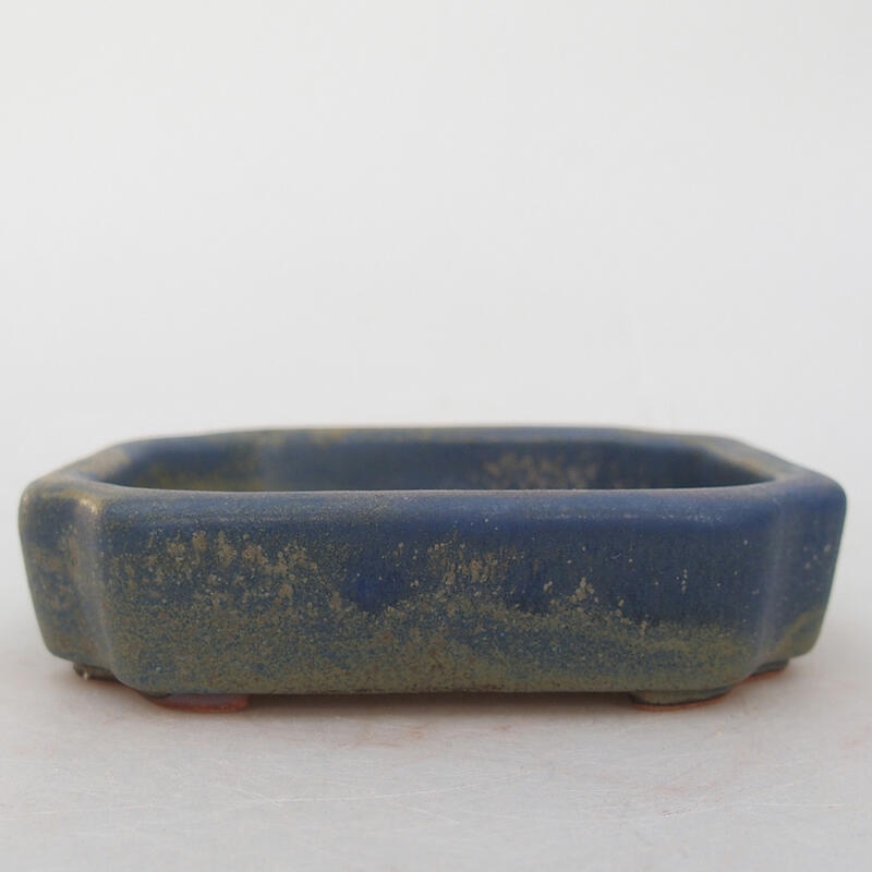 Ceramic bonsai bowl 10 x 8 x 2 cm, color blue